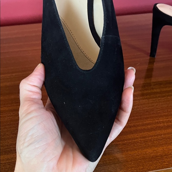 Like new Adrienne Vittadini Black Suede Mules - Picture 4 of 16